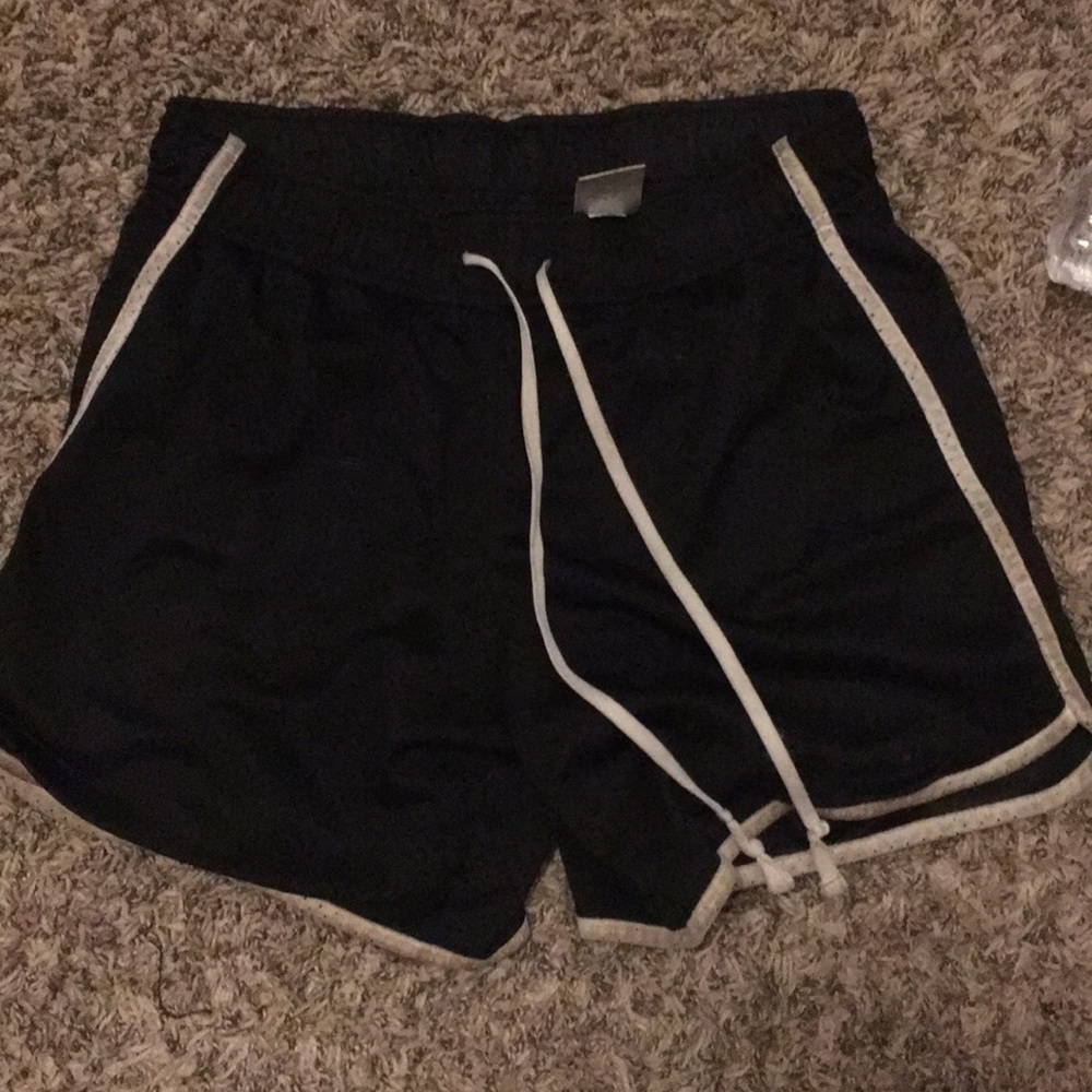 Black and white basketball shorts